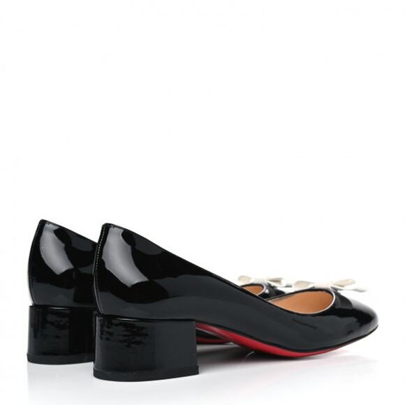 CHRISTIAN LOUBOUTIN 
Patent Bow 55 Pumps 39 Black - Picture 3 of 11